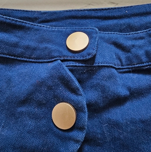 Harper Heritage Blue Button Up Skirt - Picture 3 of 7